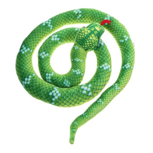HEALSOPTHY Realistisches Grünes Mittleres Plüsch Schlangenmodell Täuschend Echt und Flauschig als Halloween Deko Partyrequisite und Scherzartikel für Freunde und Festivals HEALSOPTHY Realistisches Grünes Mittleres Plüsch Schlangenmodell Täuschend Echt und Flauschig als Halloween Deko Partyrequisite und Scherzartikel für Freunde und Festivals von HEALSOPTHY
