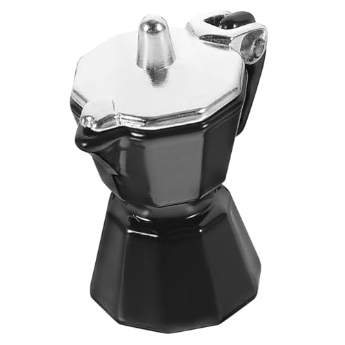 HEALSOPTHY Realistisches Kaffeekannenmodell Wasserkocher Marken Mini Verkaufszubehör Espresso Getränk Süße Haushaltsmaschine Mokka Herd Szene Puppendekor Kaffeemaschine Töpfe von HEALSOPTHY