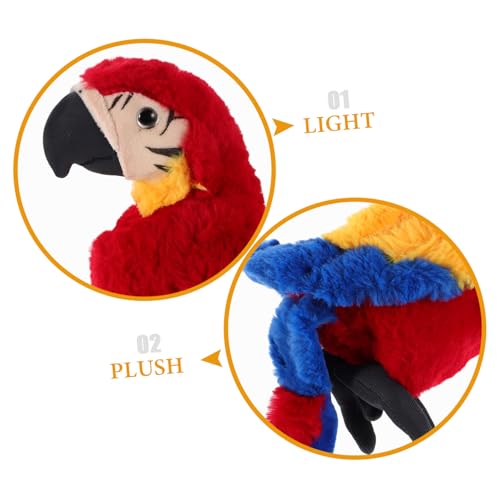 HEALSOPTHY Realistisches Papagei Plüschtier Kreative Dekofigur Rotes Kuscheltier Für Schlafzimmer Und Party Flexible Geschenkidee Mit Liebevoller Verarbeitung von HEALSOPTHY