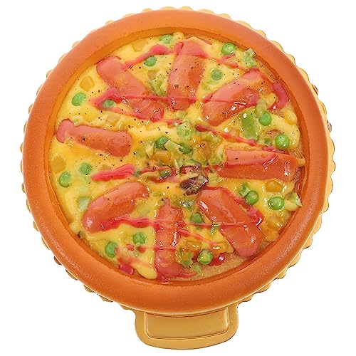 HEALSOPTHY Realistisches Pizza Modell Dekoratives Simulationsspielzeug für Fotografie und Party Deko für Hochzeiten Heim und Tischdekoration Langlebiges Fake Food Accessoire von HEALSOPTHY