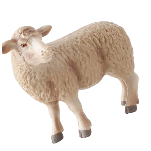 HEALSOPTHY Realistisches Schaf Modell Dekoration Kreatives Ornament Lebensechtes Tierhandwerk Wohn und Schuldeko Merino Stil von HEALSOPTHY