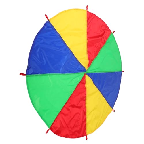 HEALSOPTHY Regenbogen-Fallschirm-Set 2 M Durchmesser Outdoor-Spiele Spielzeug Vorschul-lernaktivitäten Sensorische Integration Für Jungen Und Mädchen von HEALSOPTHY