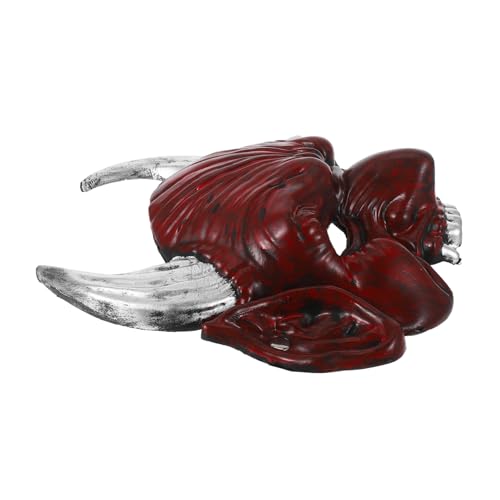 HEALSOPTHY Rote Teufelsmaske mit Hornen Gruselige Cosplay Maske für Kostümpartys Anpassbare Passform für Erwachsene und Jugendliche von HEALSOPTHY