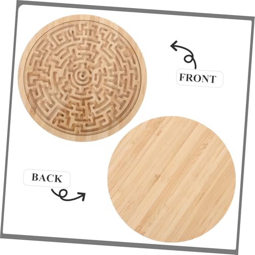 HEALSOPTHY Rundes Holz Labyrinth Spiel für Pädagogisches Labyrinth Board mit Kugelbewegung Robustes Schadstofffreies Maze für Kleinkinder Fördert Räumliches und Problemlösung von HEALSOPTHY