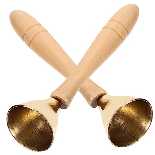 HEALSOPTHY Schellen Glocken aus Reinem Kupfer mit Griff Pädagogisches Schlaginstrument für Musikalische Früherziehung Sicher und Glatt für Kleinkinder und Vorschulkinder von HEALSOPTHY