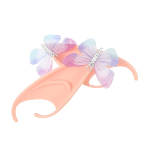 HEALSOPTHY Schmetterlings Elfenohren Farbenfrohe Cosplay Accessoires für Damen Weiche Realistische Ohren für Halloween Karneval Weihnachtskostüm und Bühnenauftritte von HEALSOPTHY