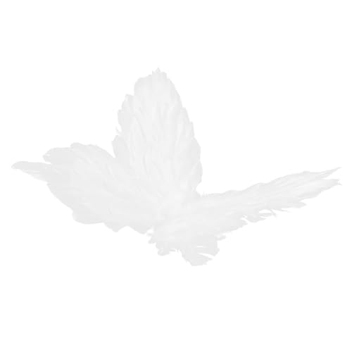 HEALSOPTHY Schmetterlingsflügel Weiß Kostüm Zubehör Leichtes Material Wiederverwendbar Geburtstagsdeko Mädchen Flügel für Party und Fotoshooting von HEALSOPTHY