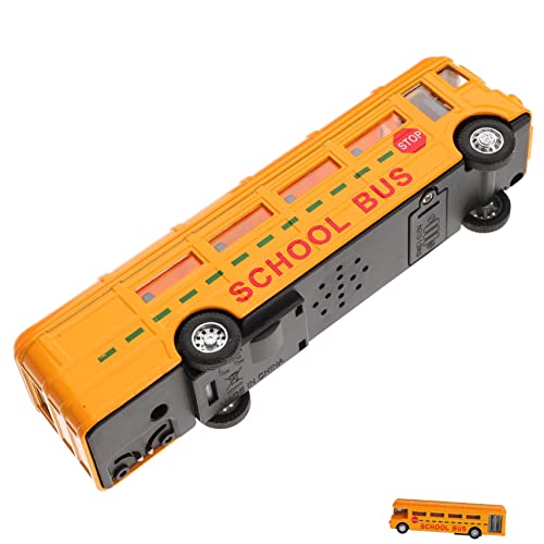 HEALSOPTHY Schulbus Modell Langlebiges Legierungsfahrzeug Pädagogisches Kinderauto Fördert Hand Auge Koordination Geschenkidee für Jungen und Mädchen Ab Jahren Orange von HEALSOPTHY