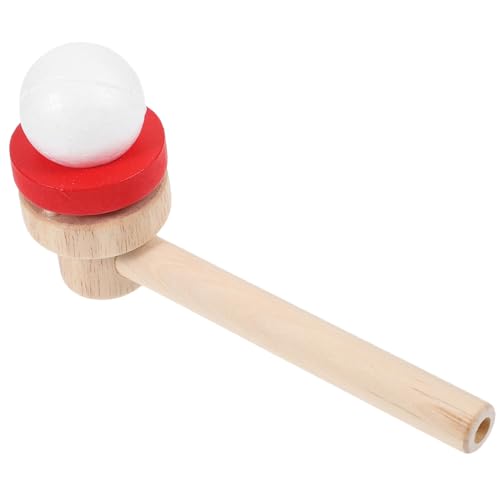 HEALSOPTHY Schwebender Holz blasball für Motorische Fähigkeiten Förderndes Lernspielzeug Balancierendes Pustespiel für Familienaktivitäten und Partyspaß von HEALSOPTHY