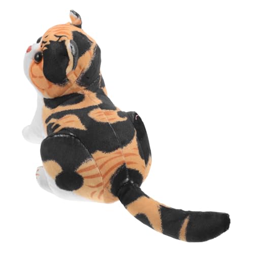 HEALSOPTHY Simulation Tierpuppe Kawaii Plüschspielzeug Weiches Katzenstofftier für Jungen und Erwachsene Schlafbegleiter oder Dekoration für Ihr Zuhause Dreifarbig von HEALSOPTHY