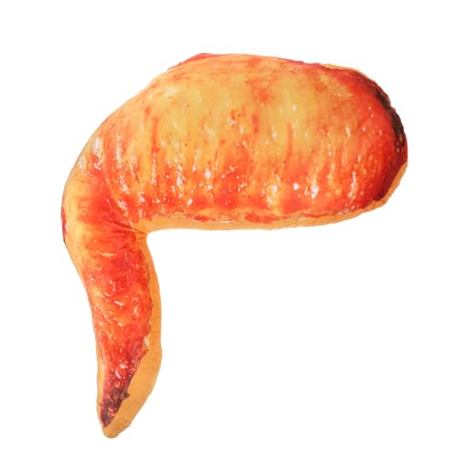 HEALSOPTHY Simulations Kissen Hühnchenflügel Mittelgroß Kuscheliges Plüschtier Food Pillow für Freunde Witziges Dekokissen für Sofa Auto Büro Zuhause von HEALSOPTHY