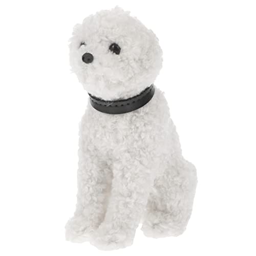 HEALSOPTHY Simulationswelpe kulich Form Toy Home Decoration plushbit nachsprechende stofftiere Home Dekoration kucheltier plushible snugible Hundeschmuck Plastik Weiß von HEALSOPTHY