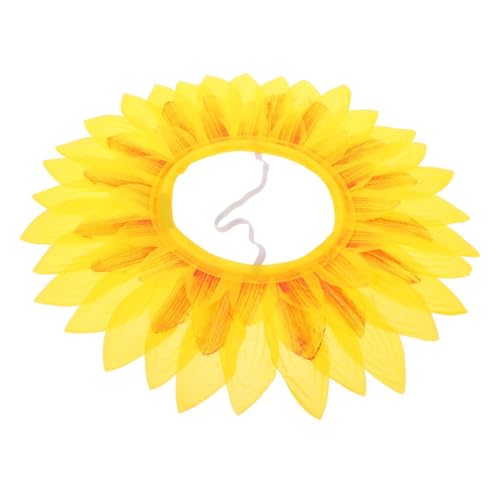 HEALSOPTHY Sonnenblumen Kostüm Kopf Accessoire Lustiges Sonnenblumen Kopfband für Karneval Partys und Rollenspiele Gelb Realistisches Design für Veranstaltungen von HEALSOPTHY