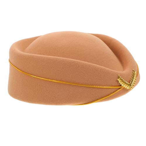 HEALSOPTHY Stewardess-Hut Flugkappe Flugfrauenkostüm Pilotflight -Begleiter Kostüm Zubehör für Flugbegleiter Flugbegleiter-Accessoires für Damen Kapitänsmütze Imitation Monny Khaki HEALSOPTHY Stewardess-Hut Flugkappe Flugfrauenkostüm Pilotflight -Begleiter Kostüm Zubehör für Flugbegleiter Flugbegleiter-Accessoires für Damen Kapitänsmütze Imitation Monny Khaki von HEALSOPTHY