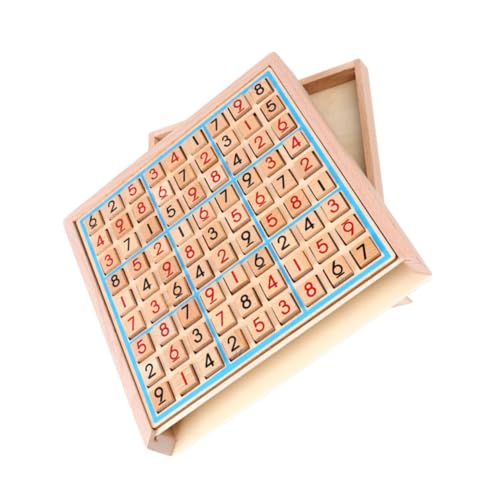 HEALSOPTHY Sudoku Spielbrett Felder Logikspiel für Pädagogisches Lernspielzeug mit Natürlichem Holzmaterial Fördert Denkfähigkeit und Zahlenverständnis für Vorschule und Grundschule von HEALSOPTHY