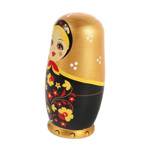 HEALSOPTHY Teiliges Holz Matryoshka Russische Nesting Puppen für Mädchen Handgefertigte Sechsschichtige Holzpuppen Klassische Geburtstags Dekoratives und Sammlerstücke von HEALSOPTHY