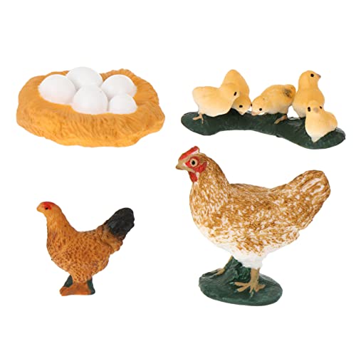 HEALSOPTHY Teiliges Lernspielzeug Lebenszyklus Huhn Figuren für Realistische Kunststoff Modelle Pädagogisches Tier Kindgerechtes Dekor und Kognitives Lernspielzeug von HEALSOPTHY