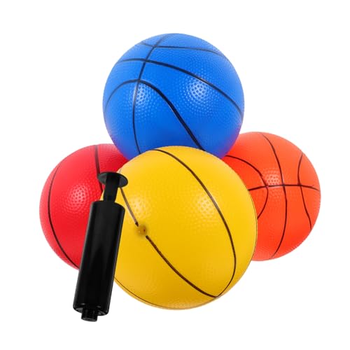 HEALSOPTHY Teiliges Mini Basketball Spielset Bouncy Ball mit Farbenfrohen Aufblasbaren Kickbällen und Handpumpe Weicher Elastischer Spielball für Indoor Outdoor Spielspaß HEALSOPTHY Teiliges Mini Basketball Spielset Bouncy Ball mit Farbenfrohen Aufblasbaren Kickbällen und Handpumpe Weicher Elastischer Spielball für Indoor Outdoor Spielspaß von HEALSOPTHY