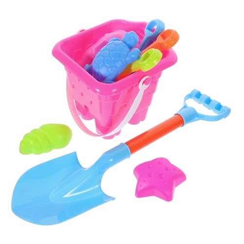 HEALSOPTHY Teiliges Sandspielzeug für Bunte Kunststoff Strandschaufeln und Sandformen Ergonomischer Eimer Cartoon Strandspielzeug für Jungen und Mädchen Outdoor Sandspielzeug von HEALSOPTHY