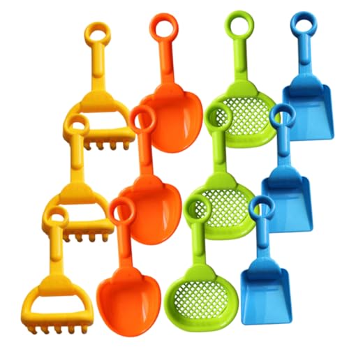 HEALSOPTHY Teiliges Strandspielzeug aus Robustem Kunststoff Sand Schaufeln Rechen Sieb und Sanduhr Farblich Sortiert Sicher und Tragbar für Sandkasten Garten und Strandspaß von HEALSOPTHY