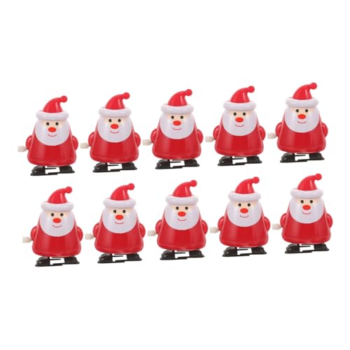 HEALSOPTHY Teiliges Weihnachts Aufziehspielzeug Lustige mechanische Figur Santa Claus in Rot Umweltfreundliches Abs Fördert Motorische Fähigkeiten und Farberkennung Lernspielzeug für zu von HEALSOPTHY