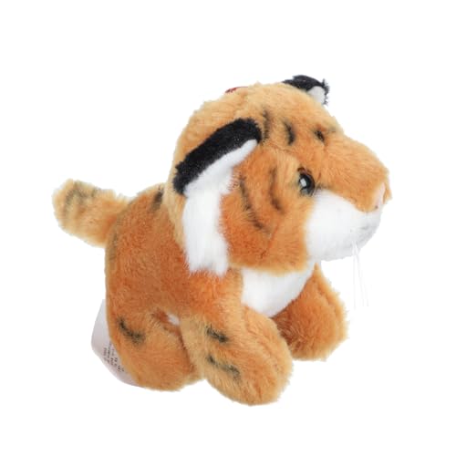 HEALSOPTHY Tiger Anhänger Plüsch Schlüsselanhänger DIY Rucksack Dekoration Kleiner Gelber Kuscheltier Schmuck für Erwachsene von HEALSOPTHY