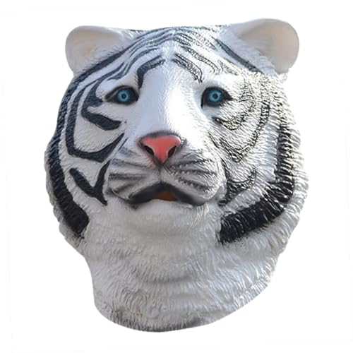 HEALSOPTHY Tiger-Kopfbedeckung Maske Halloween gruselige Tigerkopfbedeckung Simulation einzigartige Tigerkopfbedeckung Ankleiden Tiger-Kopfschmuck Cosplay Emulsion Weiß HEALSOPTHY Tiger-Kopfbedeckung Maske Halloween gruselige Tigerkopfbedeckung Simulation einzigartige Tigerkopfbedeckung Ankleiden Tiger-Kopfschmuck Cosplay Emulsion Weiß von HEALSOPTHY