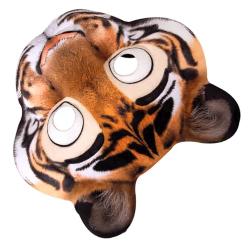 HEALSOPTHY Tiger Maske Halloween Tiermaske für Erwachsene Cosplay Party Kostüm Leichte EVA Halbgesichtsmaske mit Elastischem Band für Karneval Faschingsfeiern und Verkleidungen von HEALSOPTHY