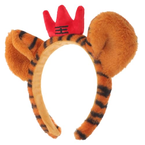 HEALSOPTHY Tiger Ohren Haarband mit Kleinem Tigerkopf Verspieltes Cosplay Accessoire für Damen Vielseitig Kombinierbar für Partys Festivals und Alltag Charmantes Tierkostüm Haarschmuck von HEALSOPTHY