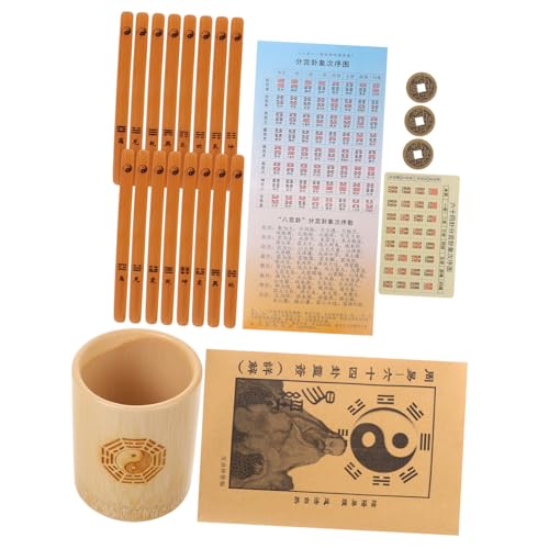 HEALSOPTHY Traditionelles Chinesisches Wahrsagestab Bambus mit Stäben Bambusbehälter und Begleitbuch Vintage Divinationsspiel für Feng Shui und I Ging Lernen Präzise und Kompakt HEALSOPTHY Traditionelles Chinesisches Wahrsagestab Bambus mit Stäben Bambusbehälter und Begleitbuch Vintage Divinationsspiel für Feng Shui und I Ging Lernen Präzise und Kompakt von HEALSOPTHY