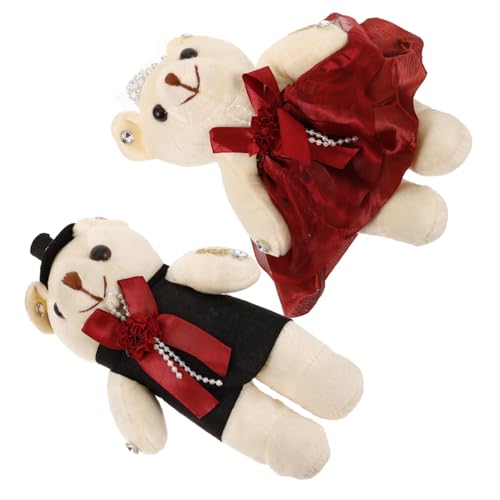 HEALSOPTHY Valentinstag Bär Bouquet Dekoration Bär für Hochzeitsauto Romantische Weiche und Sichere Materialien für Partys und Fotohintergründe von HEALSOPTHY