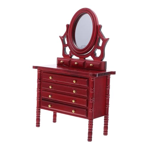 HEALSOPTHY Vintage Holz Kommode Portable Puppenhaus Möbel Zubehör für Mädchen und Miniatur Szenen von HEALSOPTHY