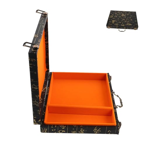 HEALSOPTHY Vintage Mahjong Aufbewahrungsbox aus Holz mit Großzügigem Stauraum und Elegantem Geprägt Embossed Design Tragbar Dank Praktischem Griff für Chinesische Spielsteine und Vielseitige HEALSOPTHY Vintage Mahjong Aufbewahrungsbox aus Holz mit Großzügigem Stauraum und Elegantem Geprägt Embossed Design Tragbar Dank Praktischem Griff für Chinesische Spielsteine und Vielseitige von HEALSOPTHY