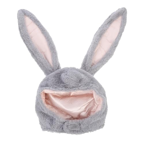 HEALSOPTHY Weicher Plüsch Hasenohren Kapuze Verstellbar Wintermütze Weihnachtskostüm Lustige Bunny Ohren Mütze für Party Cosplay Erwachsene von HEALSOPTHY