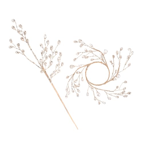 HEALSOPTHY Weihnachtliche Künstliche Beerenzweige mit Glitzertwigs Flexibles Deko Set für Weihnachtsbaum Kranz DIY Fotorequisite Multifunktional für Zuhause Büro Laden Festliche Gestaltung von HEALSOPTHY