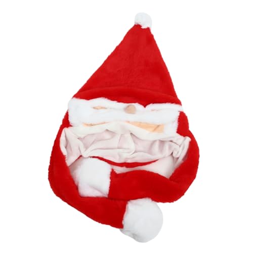 HEALSOPTHY Weihnachtlicher Plüschmütze mit Beweglichen Ohren Kuscheliger Nikolaus Partyhut für Erwachsene Lustige Cosplay Mütze für Weihnachtsfeiern und Festliche Kostüm Events von HEALSOPTHY