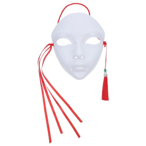HEALSOPTHY Weiße DIY Maske zum Bemalen Vollgesichts Maskerade für Erwachsene Chinesischer Stil Handbemalbar Kreative Blanko Gesichtsmaske für Halloween Cosplay Party und Karneval von HEALSOPTHY