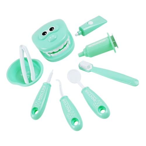 HEALSOPTHY Zahnarzt Spielset mit Realistischem Zahnmodell Teiliges Rollenspielspielzeug für Jungen und Mädchen Fördert Kreativität und Fantasie Beim Arzt und Pflegerollenspiel Grün von HEALSOPTHY