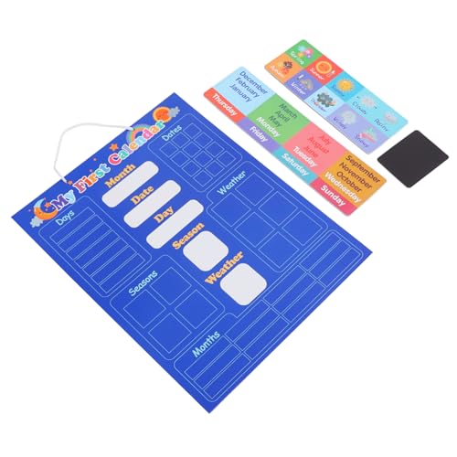 HEALSOPTHY aufwachen Advent Sonnenaufgang Wecker Auto Würfel kinderzimmer wanddeko wandpolsterung kinderzimmer Lernuhr Tageskalender für Wetterkalender für Eva Blue von HEALSOPTHY