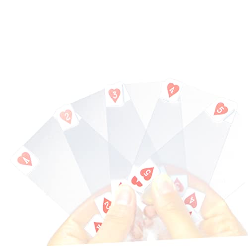 HEALSOPTHY PVC Kunststoff wasserdichte Transparente Spielkarten Kreative Langlebige Pokerkarten Für Spiele Mit Freunden Und Familie Für Sammler von HEALSOPTHY