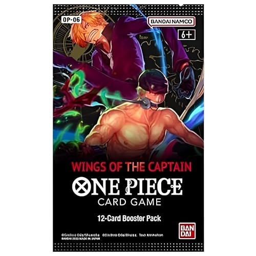 1x One Piece Card Game - OP-06 Wings of The Captain Booster mit 12 Karten pro Pack - ENGLISCH + Heartforcards® Versandschutz von HEART FOR CARDS