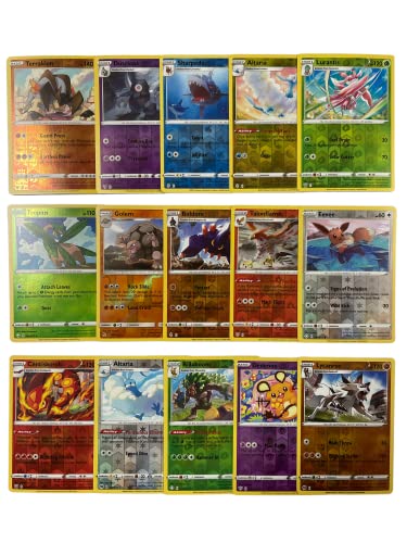 20 Pokeman Karten Holographische Reverse Glitzer Pokeman Karten englisch seltene Pokéman Karten Reverse Holo Verschiedene Karten aus aktuellen Sets + Heartforcards® Versandschutz von HEART FOR CARDS