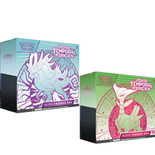 2X Temporal Forces - Elite Trainer Boxen - ENGLISCH - Iron Leaves & Walking Wake mit 18 Boostern und vielem mehr + Heartforcards® Versandschutz von HEART FOR CARDS