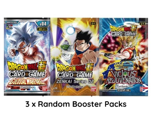 3 Dragon Ball Mystery Booster - Englisch + Heartforcards® Versandschutz von HEART FOR CARDS