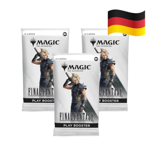 3X FINAL Fantasy Play Booster (DE) – Magic: The Gathering – à 14 Karten | Universes Beyond + Heartforcards® Versandschutz von HEART FOR CARDS