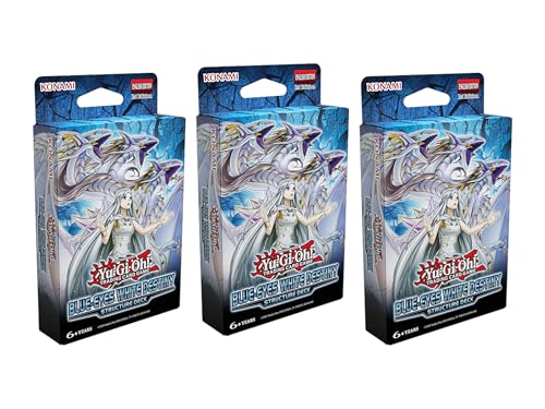 3X Yu-Gi-Oh! Structure Deck: Blue-Eyes White Destiny (Englisch) + Heartforcards® Versandschutz von HEART FOR CARDS