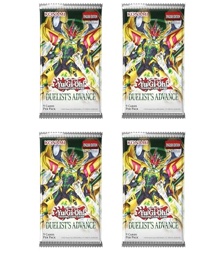 4X Duelist’s Advance Booster Packs (Englisch) – Yu-Gi-Oh! 9 Karten pro Pack + Heartforcards® Versandschutz von HEART FOR CARDS