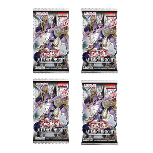 Alliance Insight Booster Pack (Englisch) – 4X Booster mit 9 Karten – Letzte Chance auf Quarter Century Secret Rares + Heartforcards® Versandschutz von HEART FOR CARDS