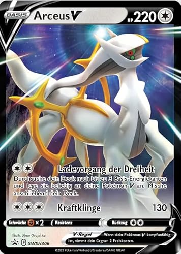 Arceus V – SWSH306 – Pokémon Promo Karte (DE) | Schwert & Schild | + heartforcards Versandschutz von HEART FOR CARDS