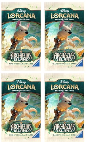 Archazia's Island | 4X Boosterpack (Englisch) | 12 Sammelkarten | TCG Trading Card Game von HEART FOR CARDS